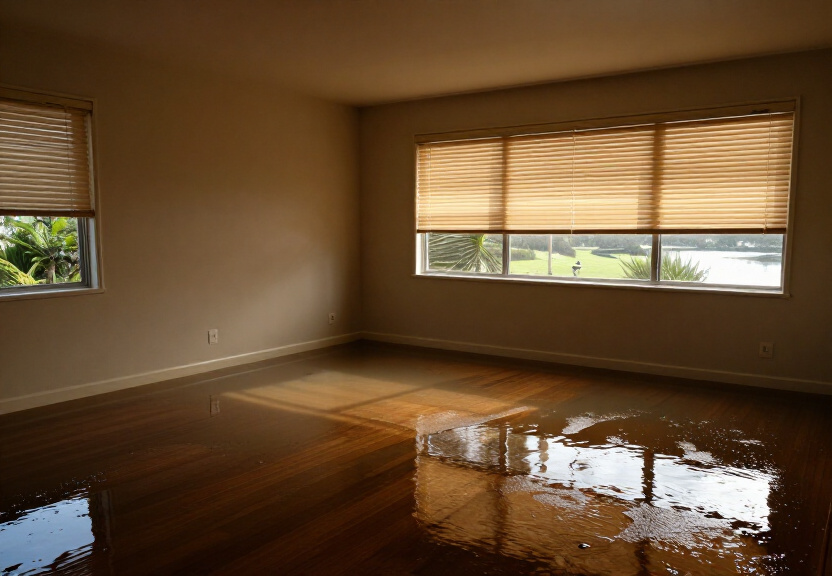 Flooded basement in Padstow Heights before water extraction